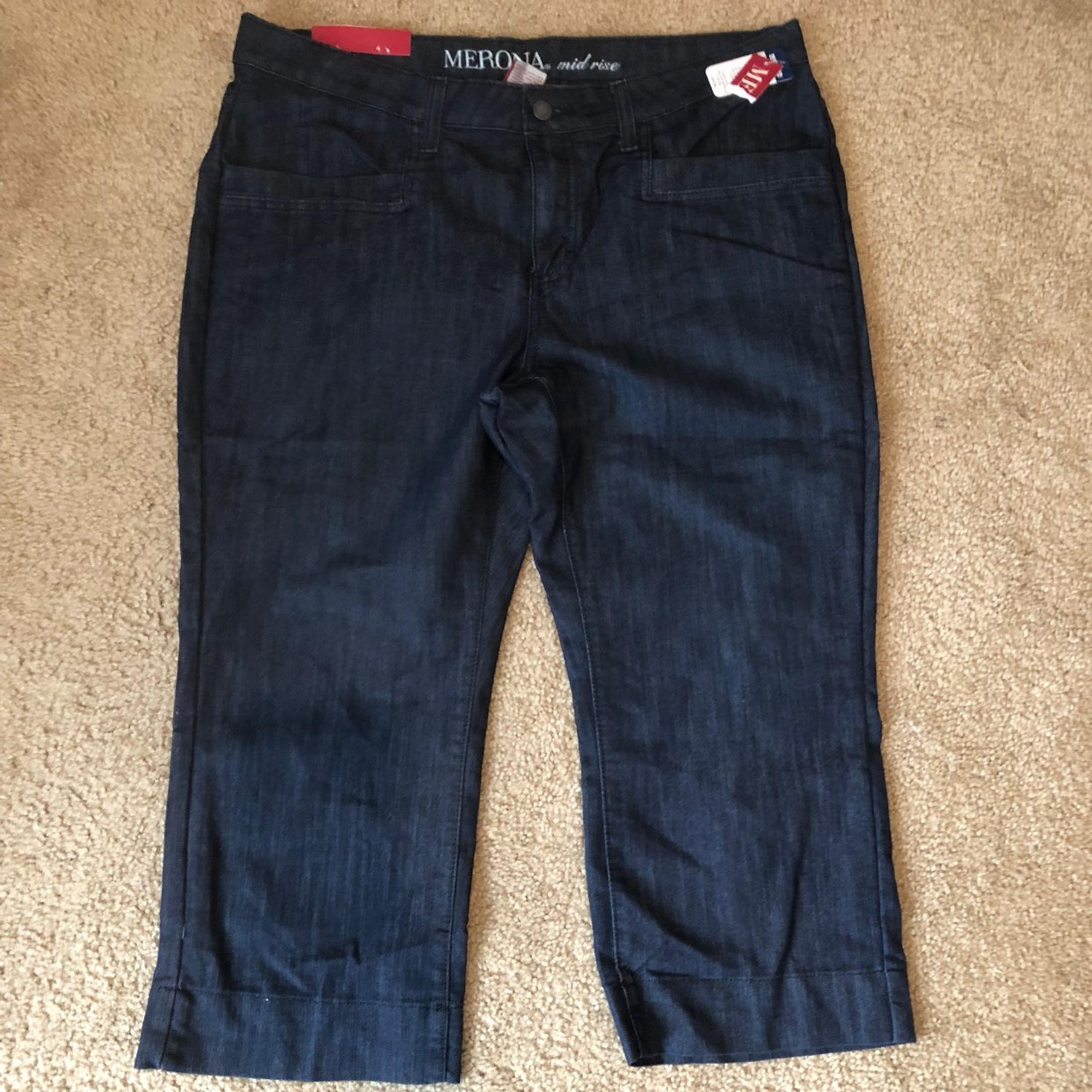 Merona Mid Rise Capri Jeans Sz 16