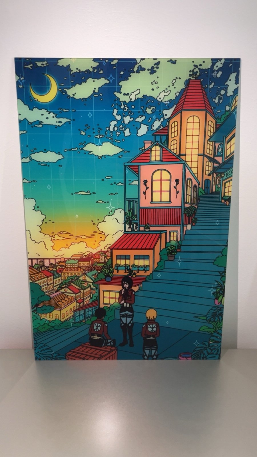 ATTACK ON TITAN COLORFUL PLEXI-GLASS POSTER 24X16