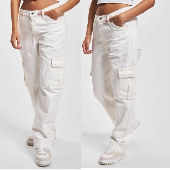 NWT Levi's® 94 Baggy Silvertab Loose Fit Jeans White Cargo Pockets 30