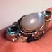 Moonstone Blue Topaz 925 Sterling Silver Ring