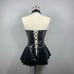 Black Leather Open Back Halter Bodysuit