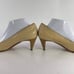 Salvatore Ferragamo women's Naturals Beige Stitch heel Shoes US 9.5 AA Bow Pumps