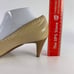 Salvatore Ferragamo women's Naturals Beige Stitch heel Shoes US 9.5 AA Bow Pumps