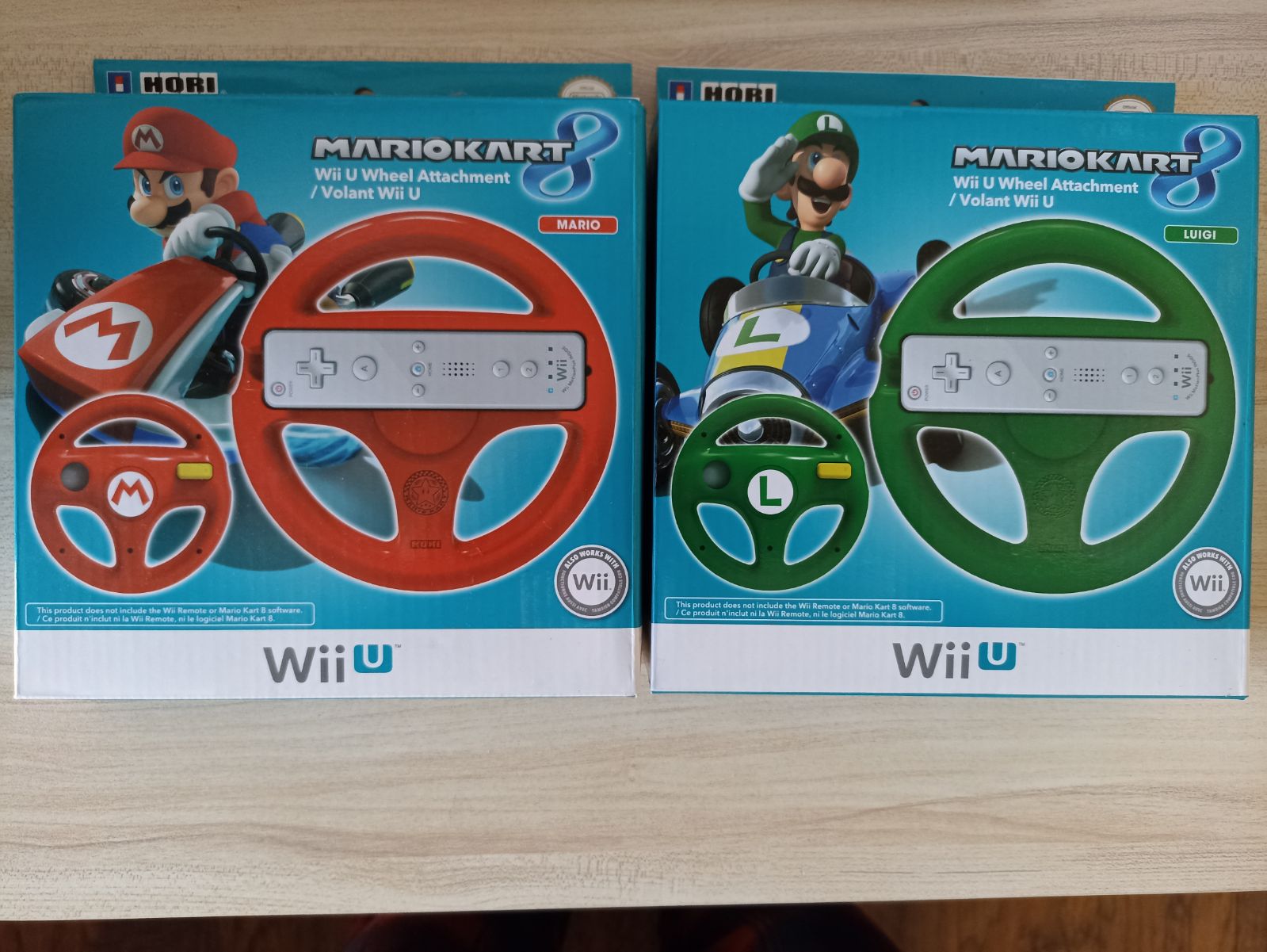 Hori Mario Kart 8 Wii U Wheel Attachment. Mario and Luigi version.
