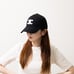 Black Embroidered Logo Cap