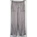 Athleta Cabo Linen Wide Leg Pants Women's 10T Heather Gray Pockets Drawstring