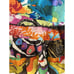 Jams World Hawaiian Skirt Womens Small Day Glow Made USA Tiered Ruffle Tropical