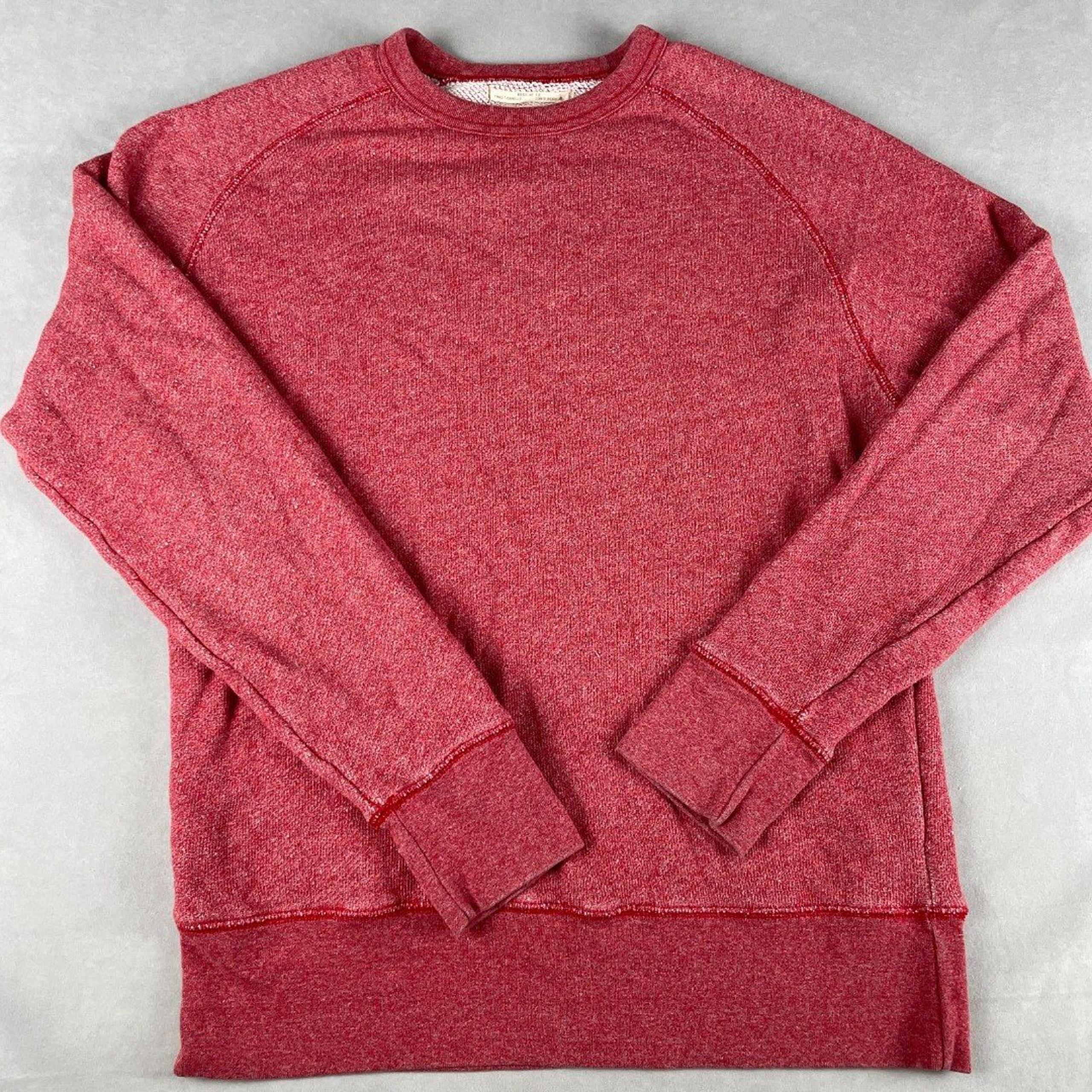 Levi's Strauss And Co Pullover Sweater Mens L Heather Red Long Sleeve Crewneck