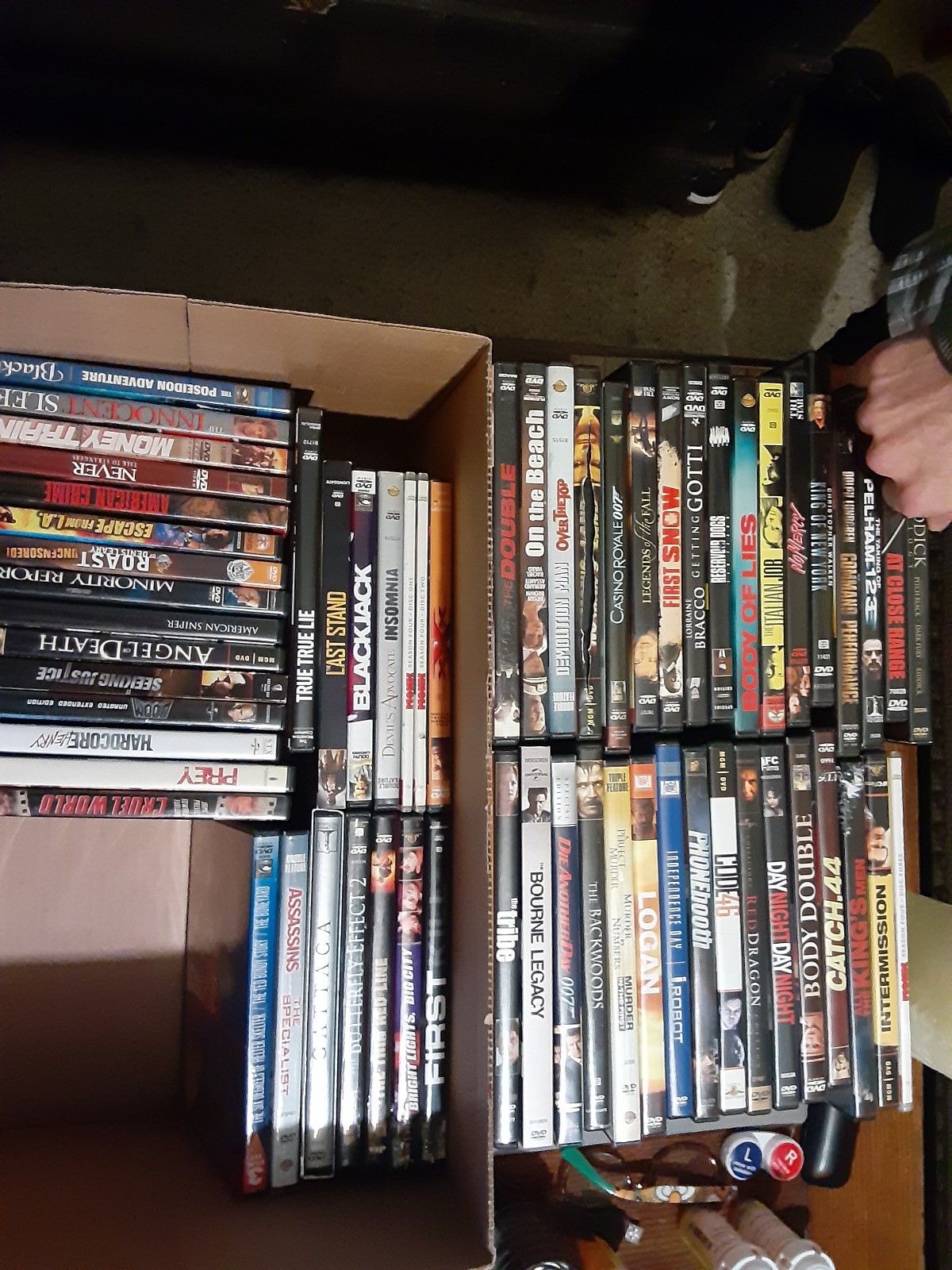 All like new dvds and blu-ray movies. Some whole season sets. All different genr