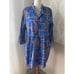 Jude Connally Women’s Large Faith Bamboo Lattice Periwinkle Shift Dress NWOT