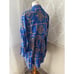 Jude Connally Women’s Large Faith Bamboo Lattice Periwinkle Shift Dress NWOT