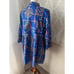 Jude Connally Women’s Large Faith Bamboo Lattice Periwinkle Shift Dress NWOT