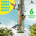 Gray Bunny Metal Bird Feeders for Outdoors Hanging, 6-Port Metal Bird Feeder Tub
