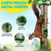 Gray Bunny Metal Bird Feeders for Outdoors Hanging, 6-Port Metal Bird Feeder Tub