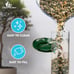 Gray Bunny Metal Bird Feeders for Outdoors Hanging, 6-Port Metal Bird Feeder Tub