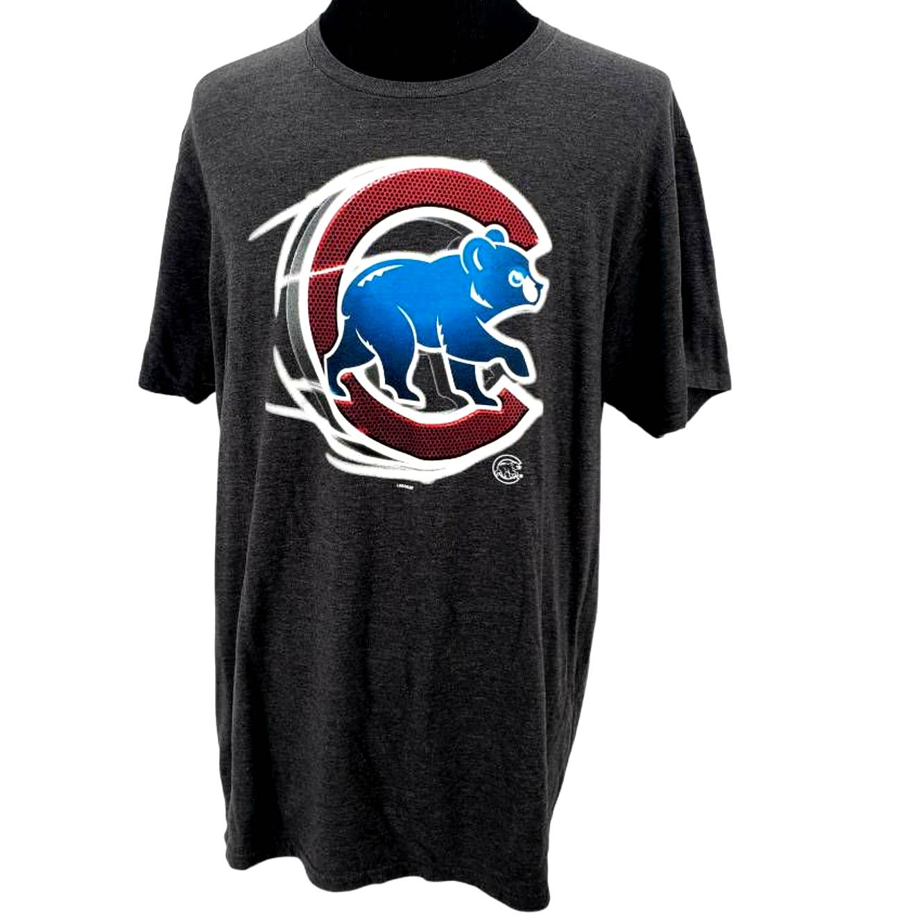 MLB Chicago Cubs MLB Mens T-Shirt Gray Crew Neck Short Sleeve Extra Large MLB Chicago Cubs MLB Mens T-Shirt Gray Crew Neck Short Sleeve Extra Large