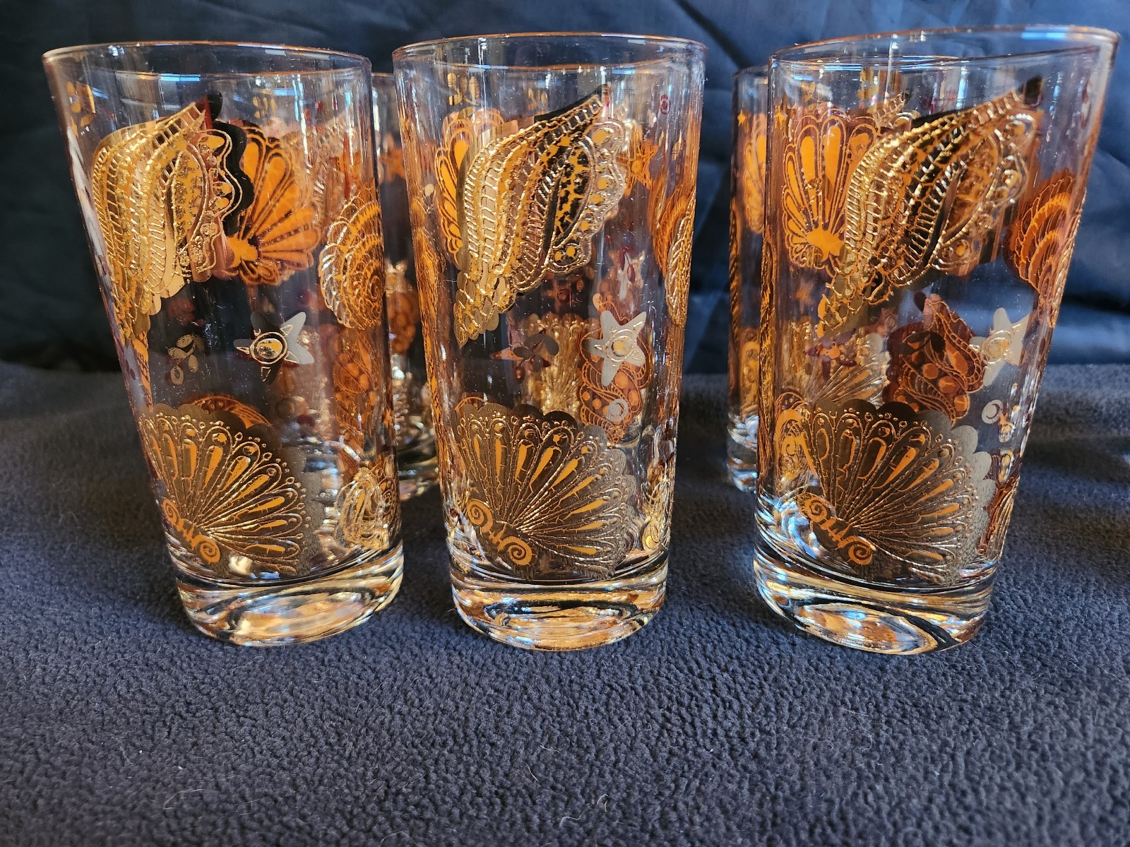 Rare Culver Seashells Collins Glasses
