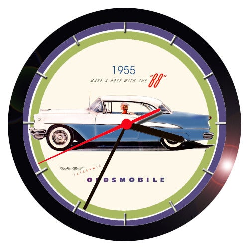 1955 OLDSMOBILE 88 WALL CLOCK