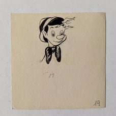 1939/1940 Walt Disney Productions Pinocchio Original Drawings. Size is 4.25 x 4