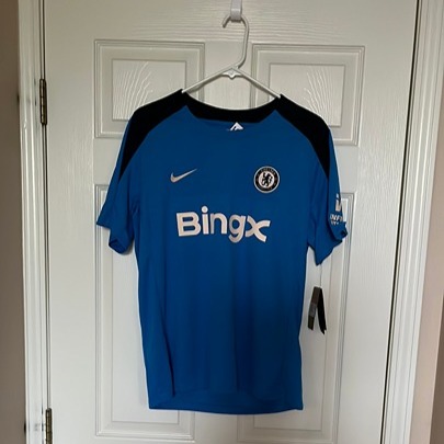 Nike Blue Chelsea FC Soccer Jersey - Large - Slim Fit