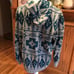 Ariat Real Southwest Hoodie Size L Heather Grey/Eurasian Teal