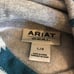 Ariat Real Southwest Hoodie Size L Heather Grey/Eurasian Teal