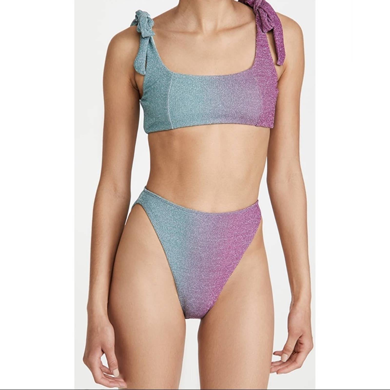 NWT BEACH RIOT Ombré Bikini Set Avalon Top XS/L