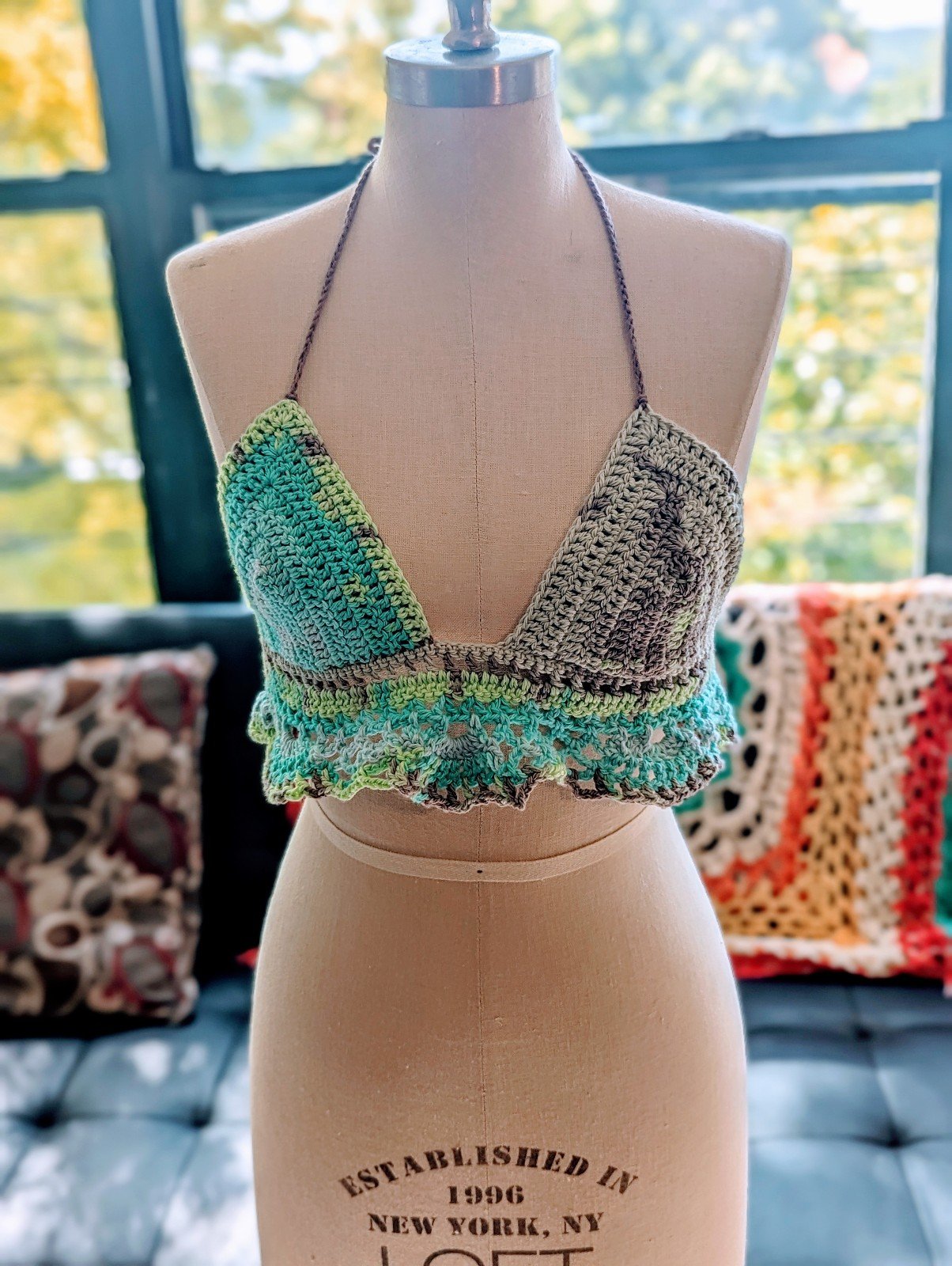 Beautiful handmade Crochet Lacy Bralette/ Bikini