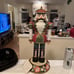 FITZ & FLOYD CHRISTMAS NUTCRACKER COLLECTION LG 2003 POINSETTIA NUTCRACKER