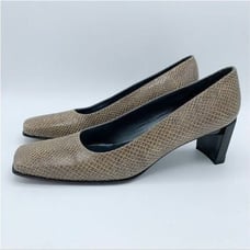 Stuart Weitzman Natural Diamondback Snakeskin Pumps