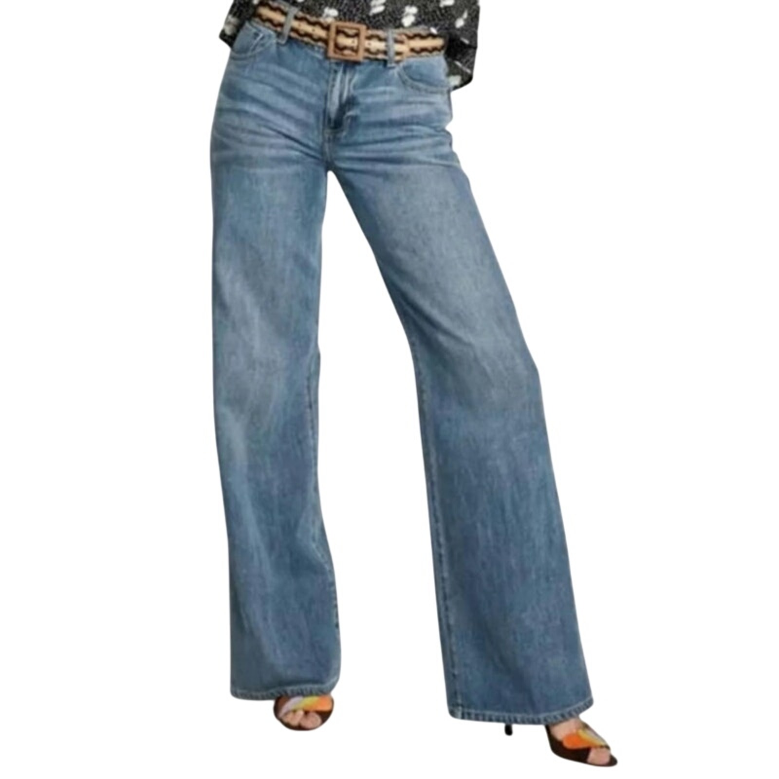 Cabi Ashbury Jeans Wide Leg Jeans Women's Size 12 Y2K Trendy Casual
