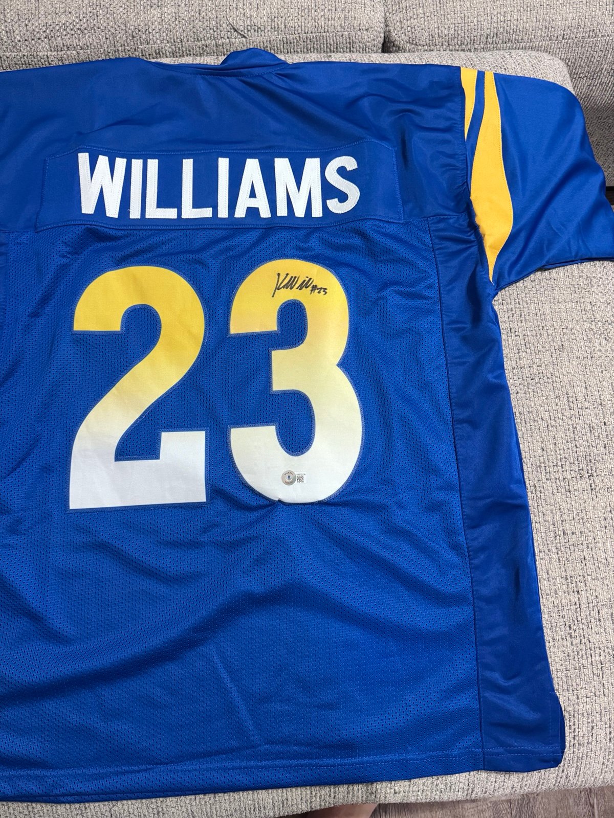 Kyren Williams signed autograph custom jersey with Beckett coa - LA Rams