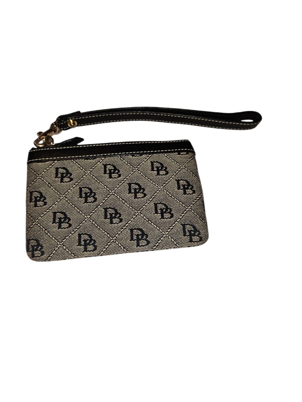 Dooney & Bourke Signature Monogram Canvas & Leather interior Wrislet Wallet