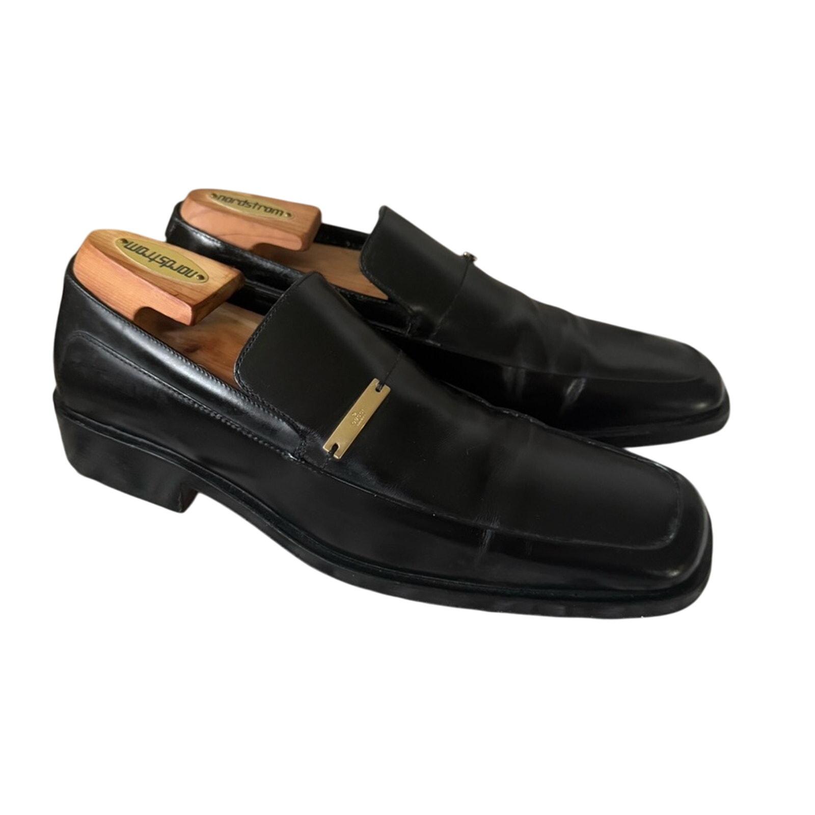 Gucci Black Leather Loafers Shoes Men’s 7.5 D