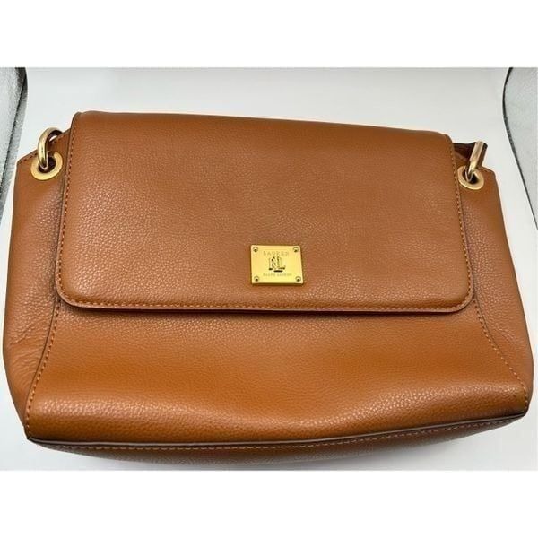 Lauren Ralph Lauren Brown Leather Crossbody Bag