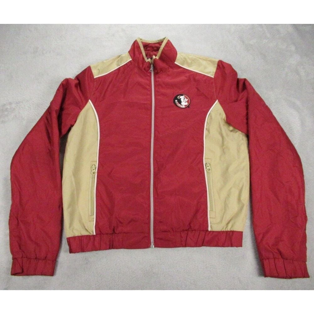Vintage Florida State Seminoles Jacket Womens Medium Red G-III NCAA Full-Zip