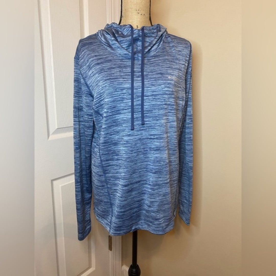 Columbia Blue Heather Slip over Athletic Top Size XL