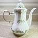 G396~ Royal Tara Trellis Shamrock Scalloped Tea Pot 9 Tall - 4 Cup
