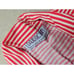 VTG 80s Red Striped SHIRT SKIRT Outfit DOUBLE BREASTED Stand-Up Collar Sz 9