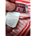 VTG 80s Red Striped SHIRT SKIRT Outfit DOUBLE BREASTED Stand-Up Collar Sz 9
