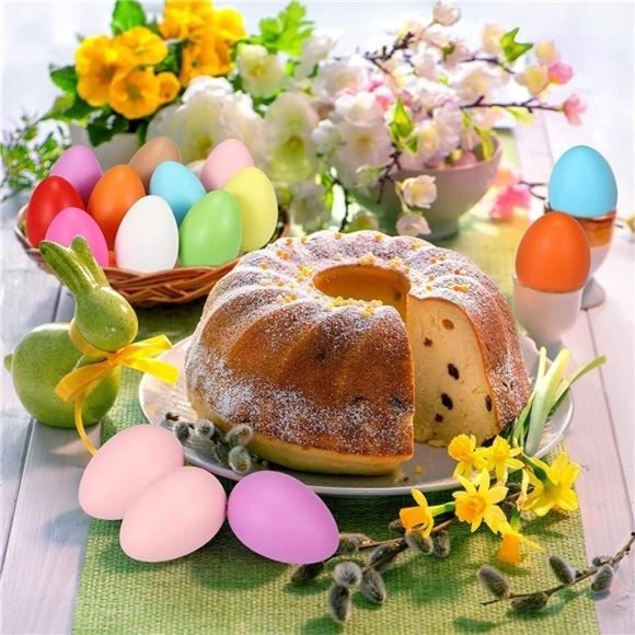 100 Pcs Hanging Easter Egg Ornament Pastel Easter Eggs Decorations Decorative