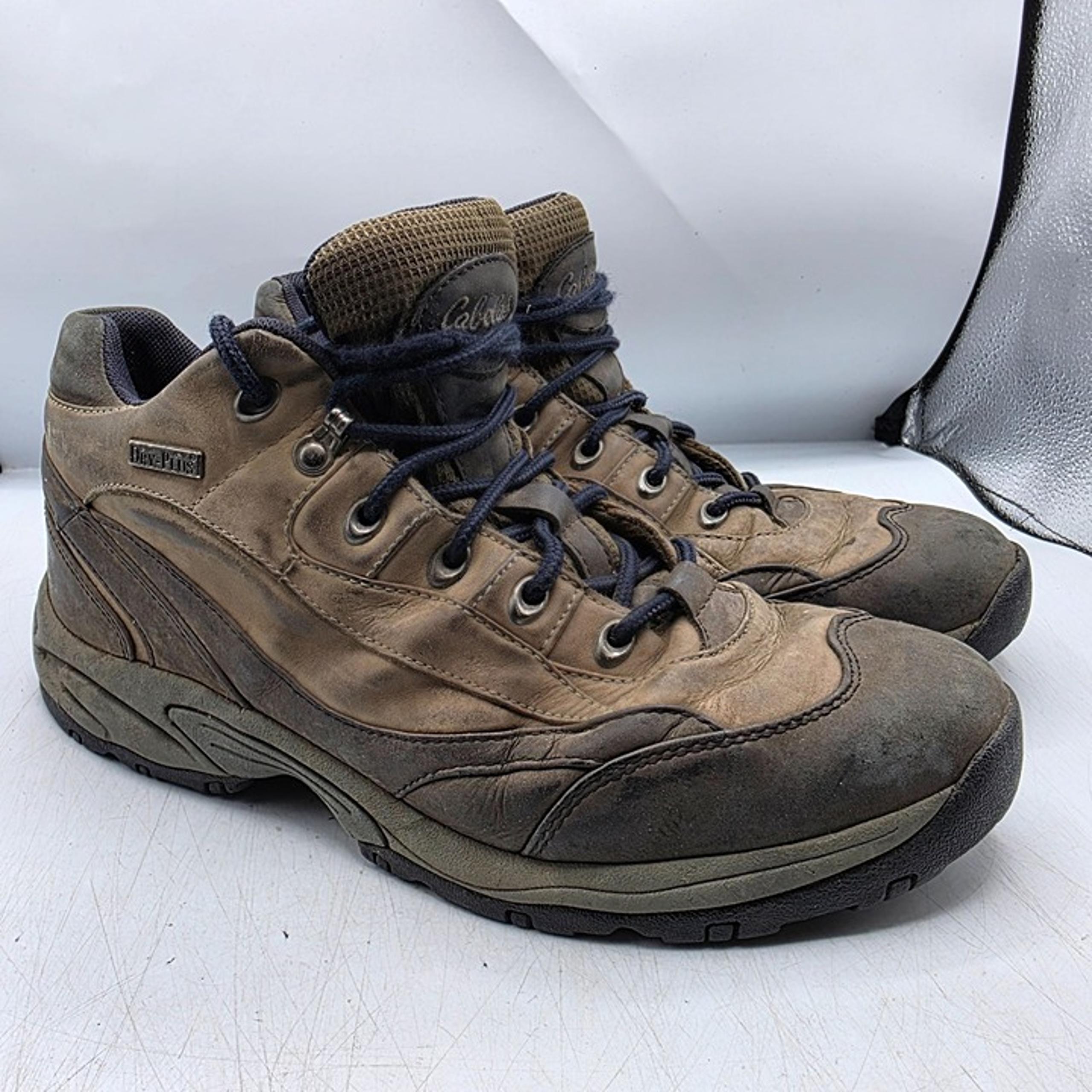 Cabelas Mens Size 10 B Brown Waterproof Leather Hiking Boots Outdoors Hiking