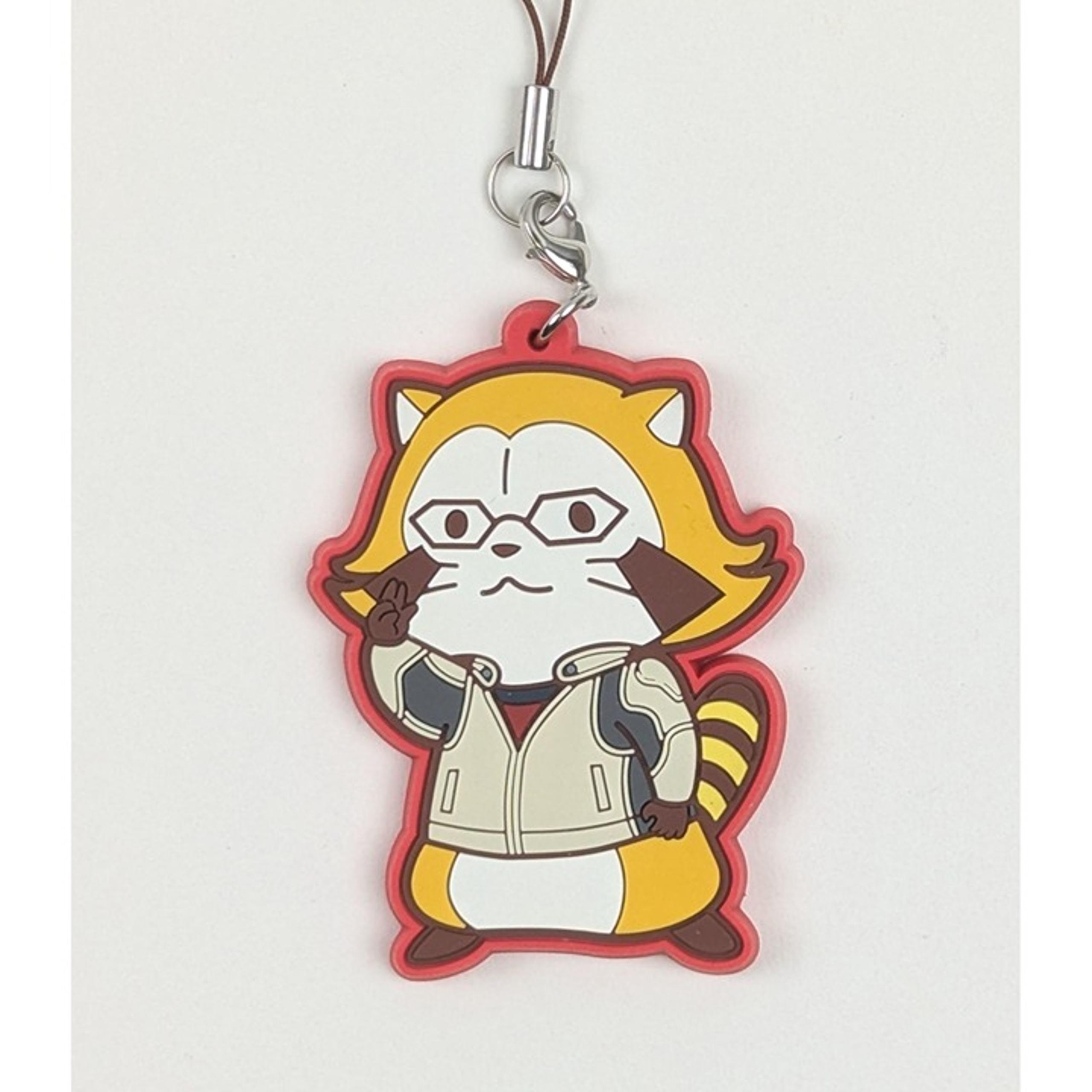 Rascal the Raccoon Tiger & Bunny Movie Keychain Rubber Strap Bandai