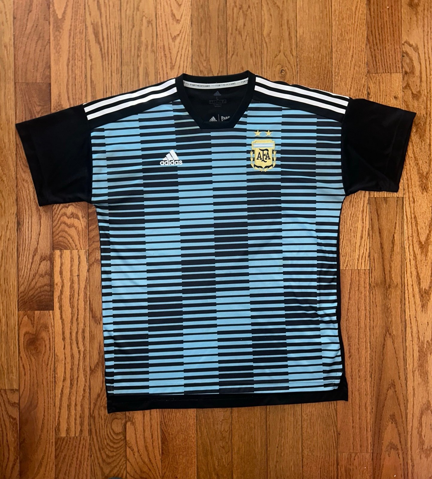 Argentina 2018 Parley Adidas Jersey Size Large