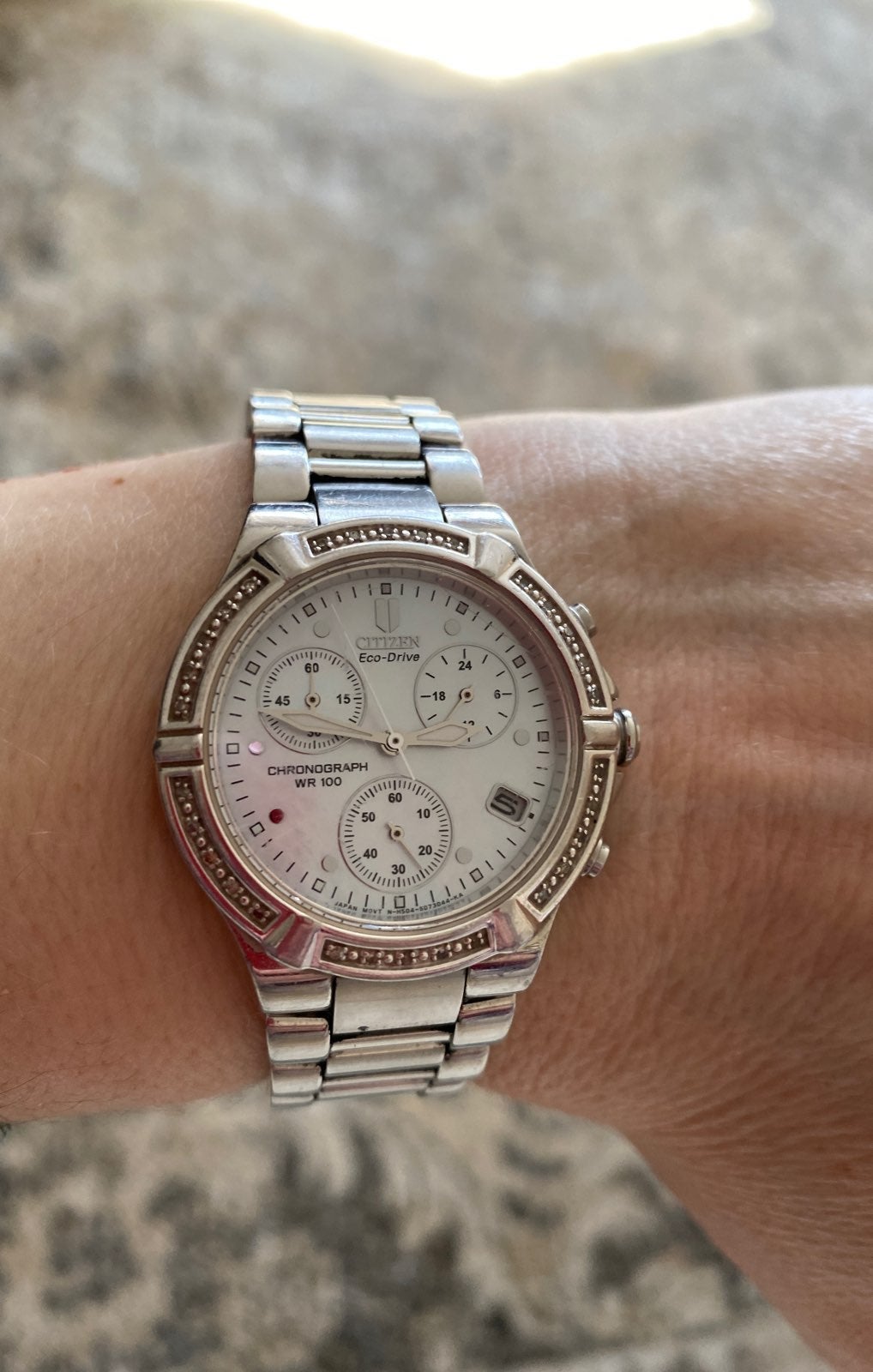 Citizen echo drive chronograph watch