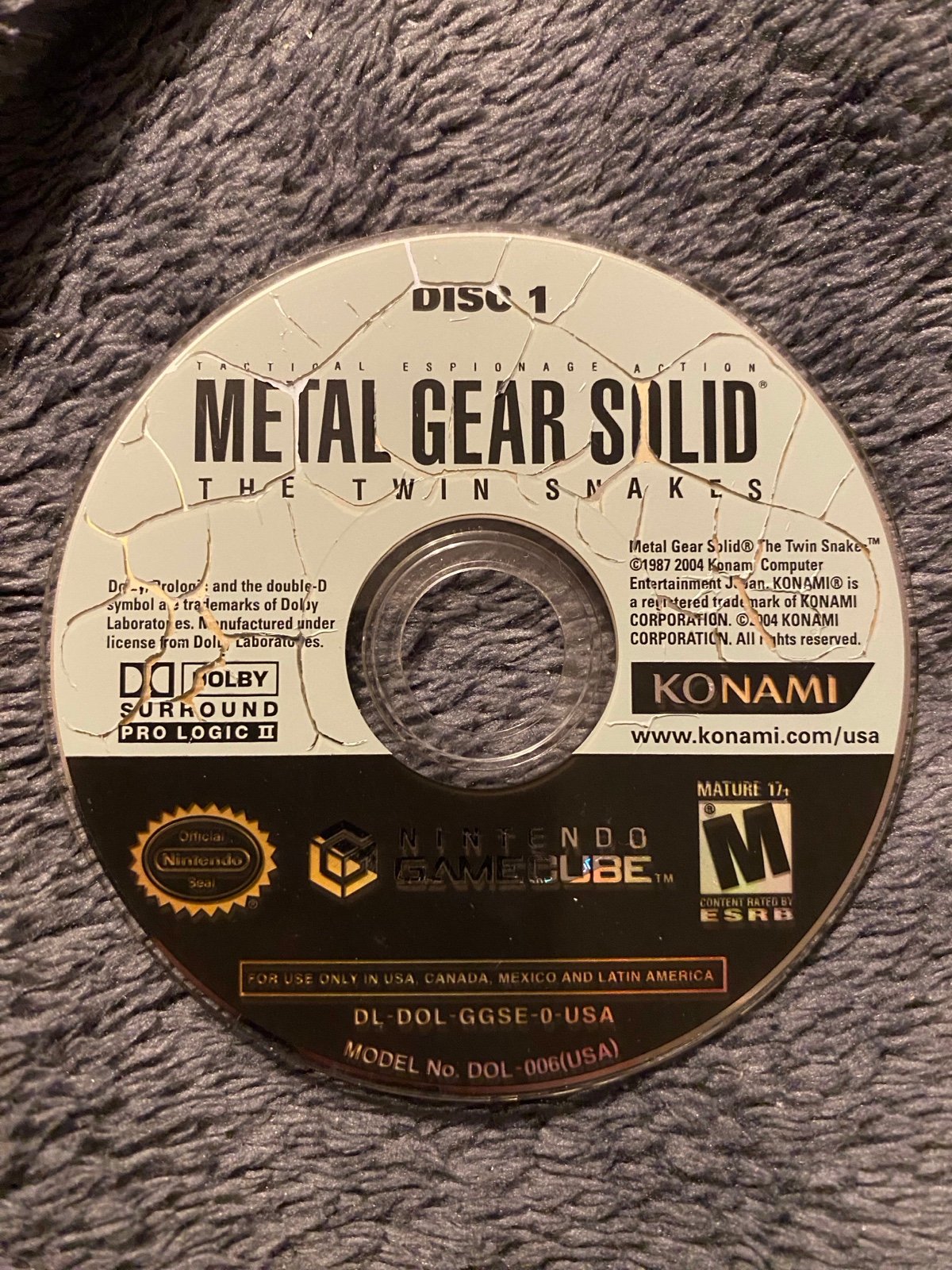 Metal Gear Solid twin snakes disc 1 for Nintendo GameCube