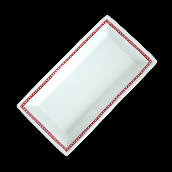 Vtg JM Smucker Company Ceramic Platter Serving Dish Plate Bread Loaf Candy White