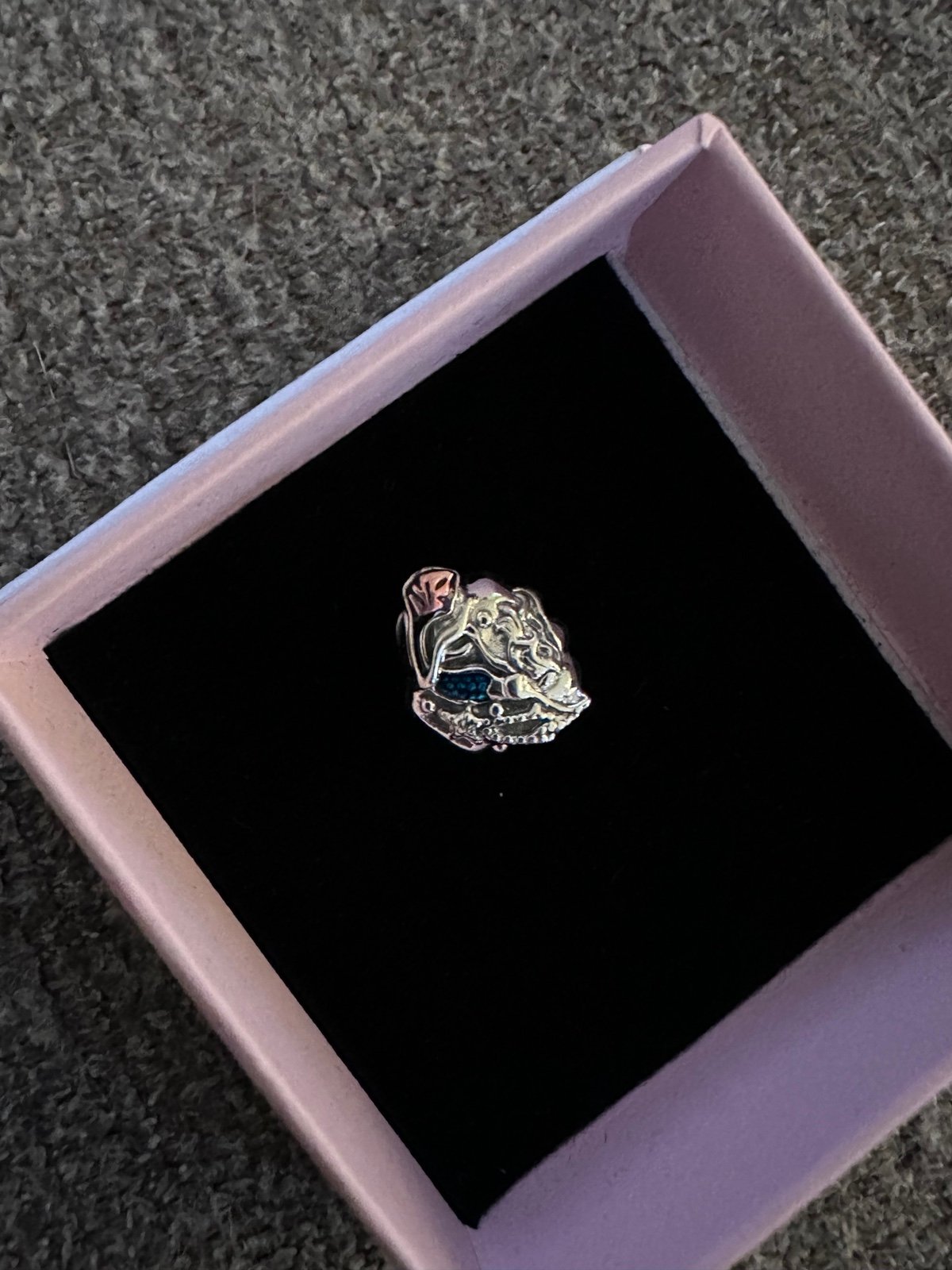 PANDORA The Little Mermaid Flounder Charm Silver