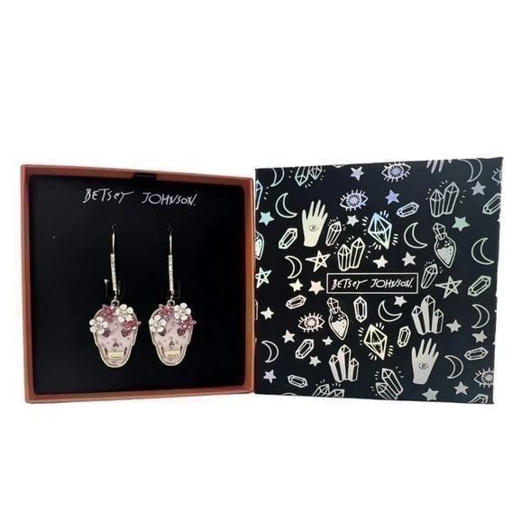 Betsey Johnson Pink Halloween Day Of The Dead Dia De los Muertos New