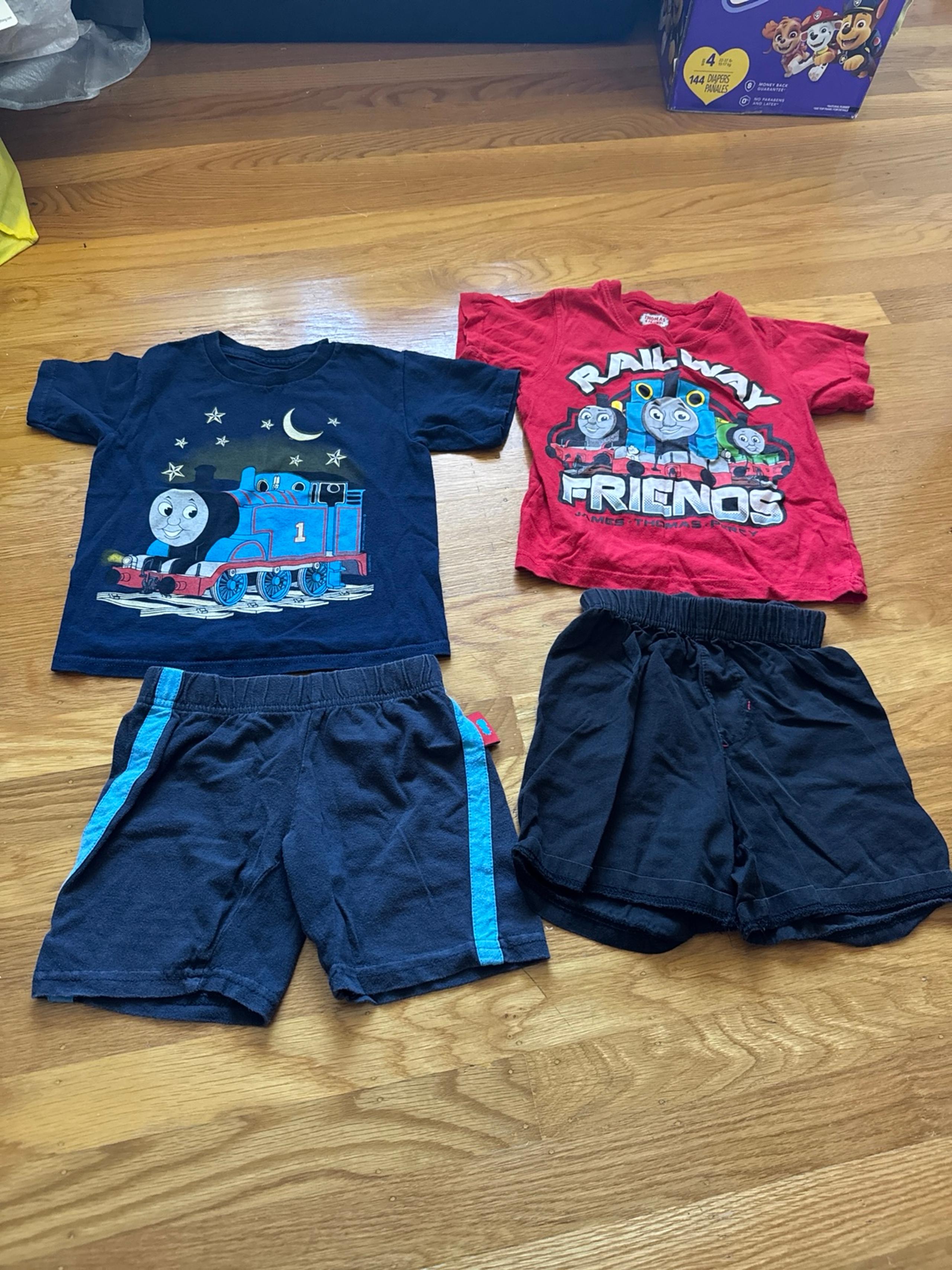 Thomas & Friends train Boy t shirt shorts set bundle size 3T